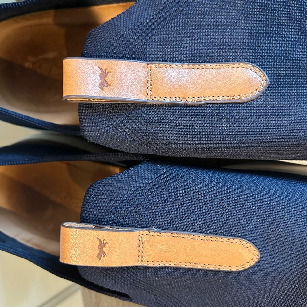 Wolf & Shepherd SWIFTKNIT™ DERBY Navy Blue Sneakers Leather Accents Sz 14 EXLNT - Picture 6 of 11